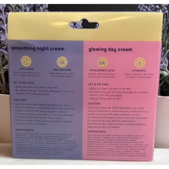 SpaLife Face Cream Duo ~ Vitamin C Day ~ Collagen Night Glowing & Smoothing +🎁 - Picture 3 of 4